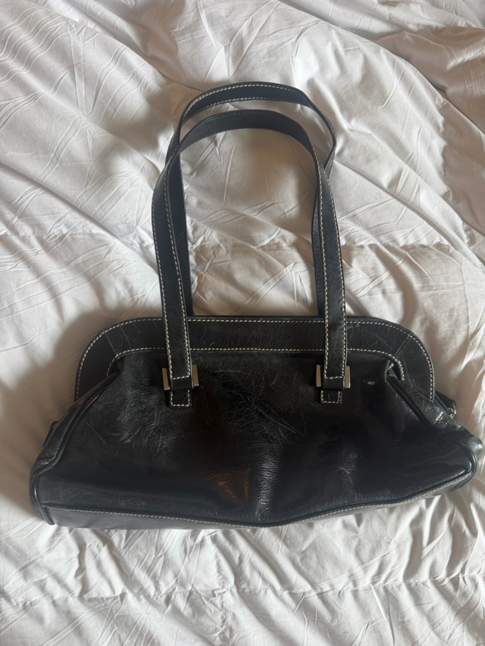 Y2K Classic Baguette Leather Shoulder Bag